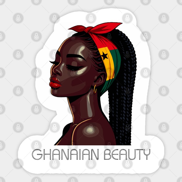 Ghanaian Beauty Sticker by Graceful Designs